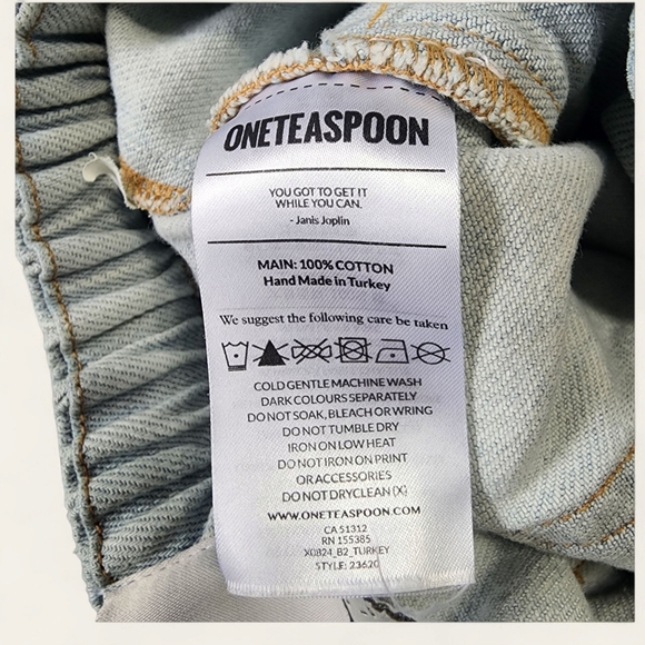 OneTeaspoon Shabby Kingpins Boyfriend Jeans Brando | Size Small | Light Wash - Picture 3 of 13